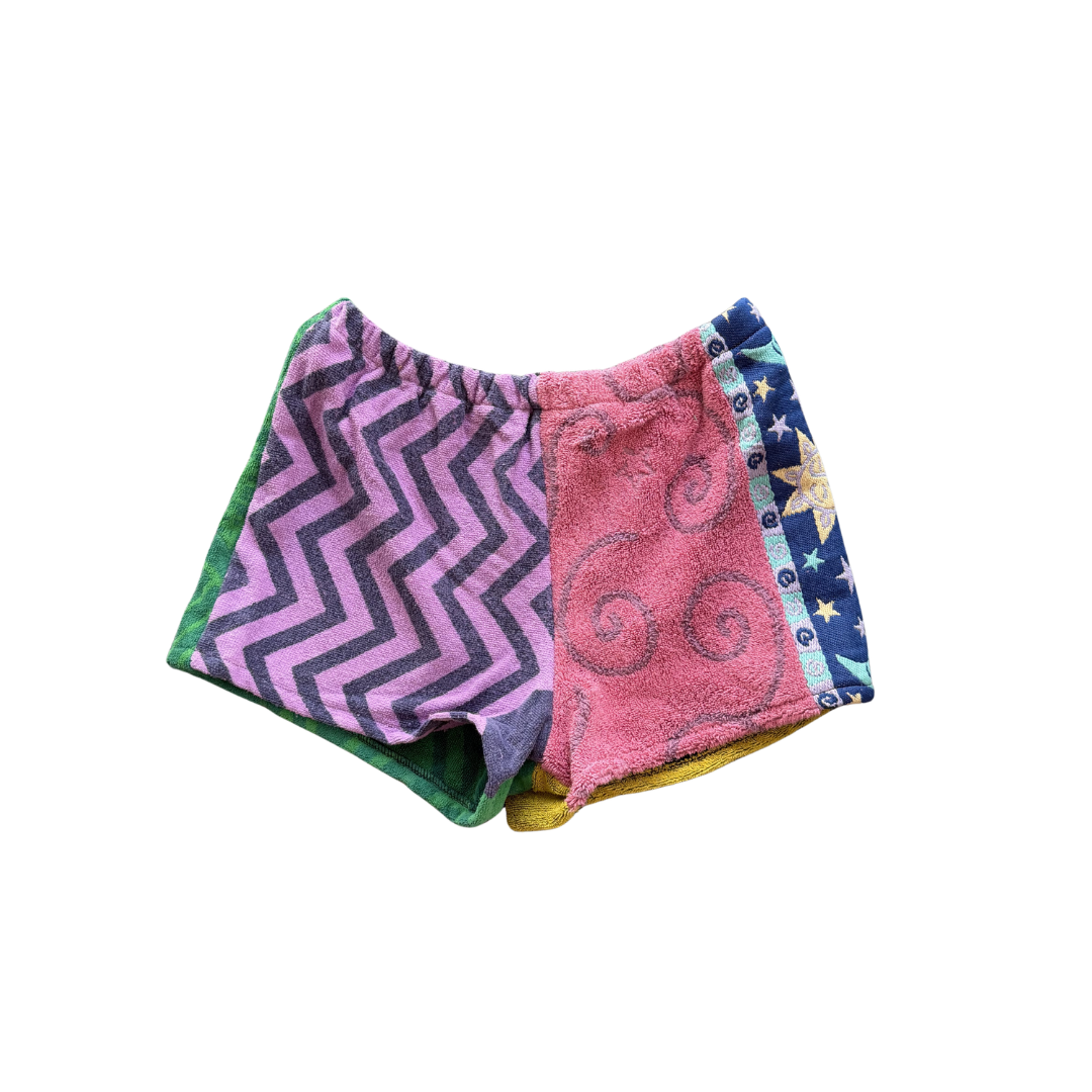 Rue Upcycled Towel Mini Shorts - S/M