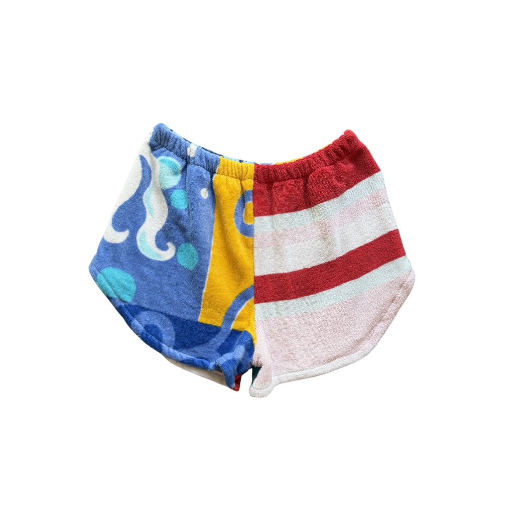 Pearl Upcycled Towel Mini Shorts - S/M