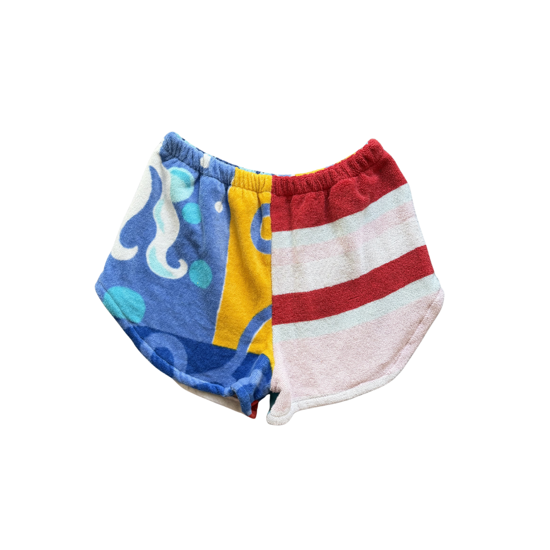 Pearl Upcycled Towel Mini Shorts - S/M