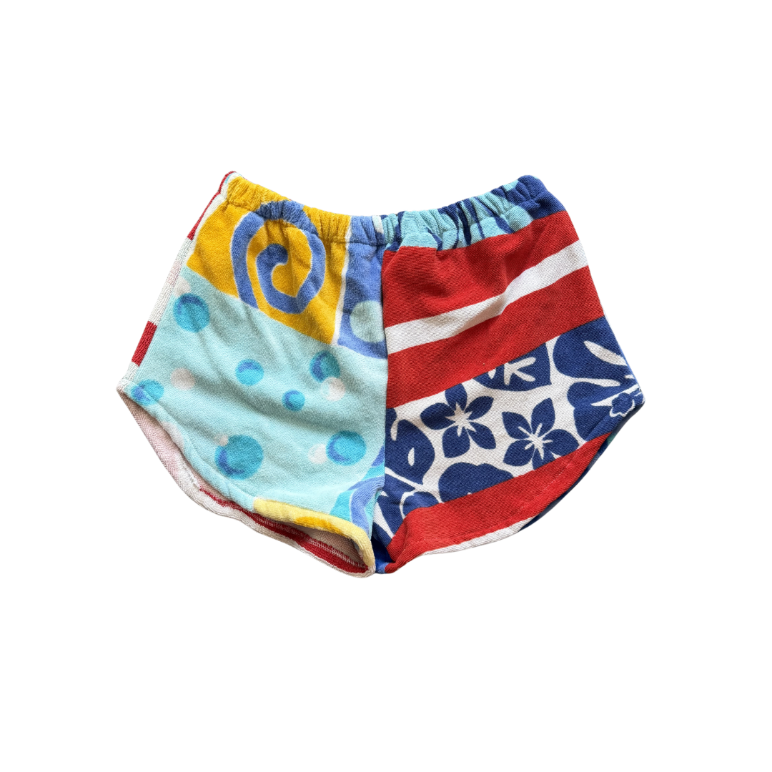 Pearl Upcycled Towel Mini Shorts - S/M