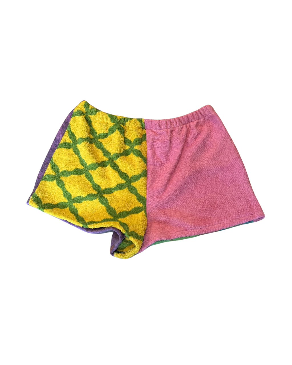 Daisy Upcycled Towel Mini Shorts - M/L