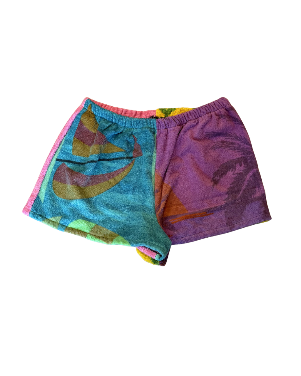 Daisy Upcycled Towel Mini Shorts - M/L