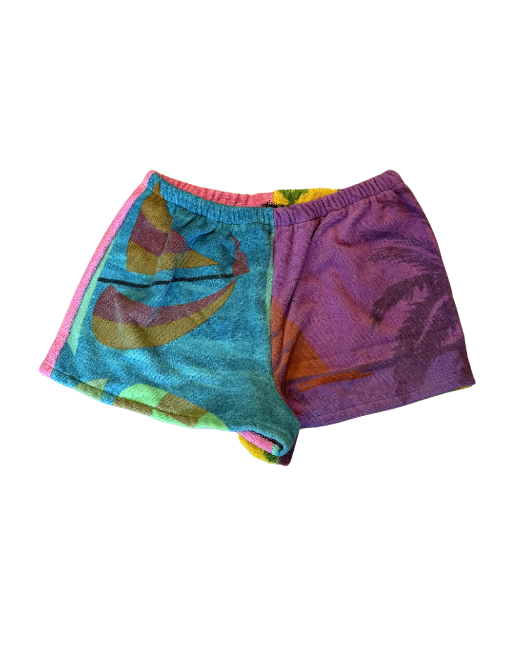 Daisy Upcycled Towel Mini Shorts - M/L