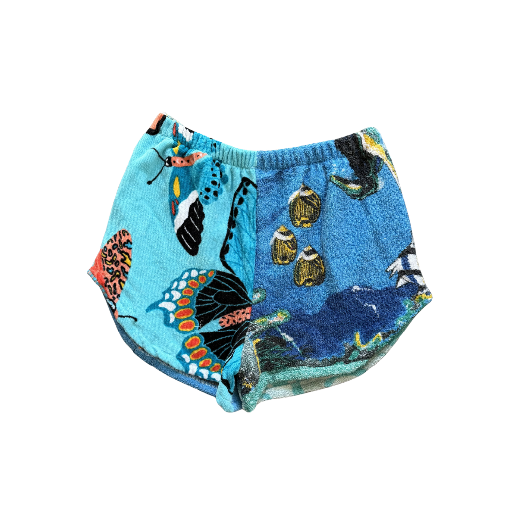 Isla Upcycled Towel Mini Shorts - S/M