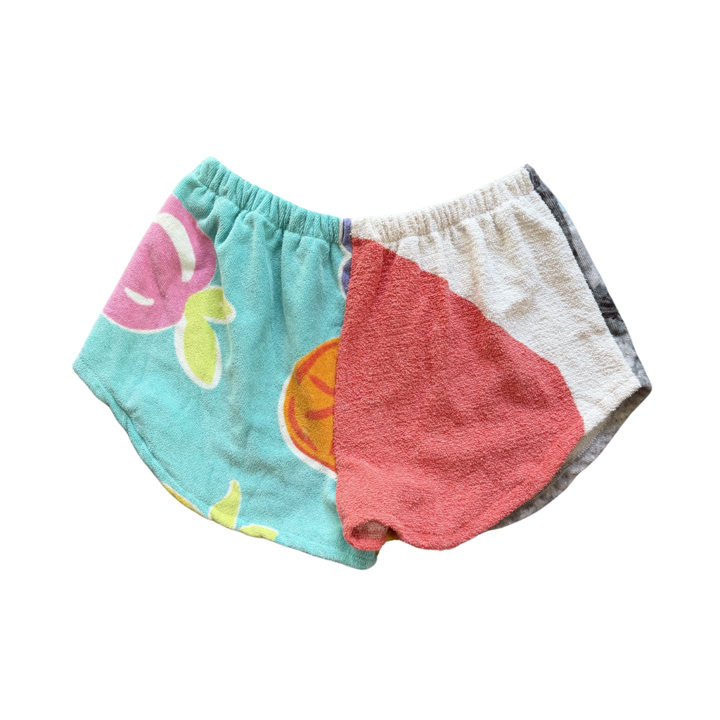 Daisy Upcycled Towel Mini Shorts - M/L