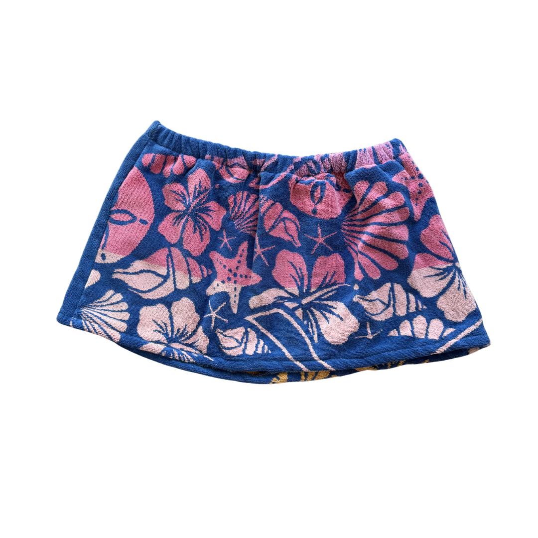 Poppy Upcycled Towel Mini Skirt - S/M