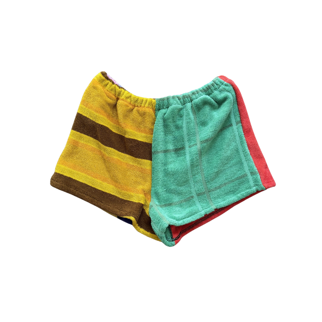 Goldie Upcycled Towel Mini Shorts - M/L