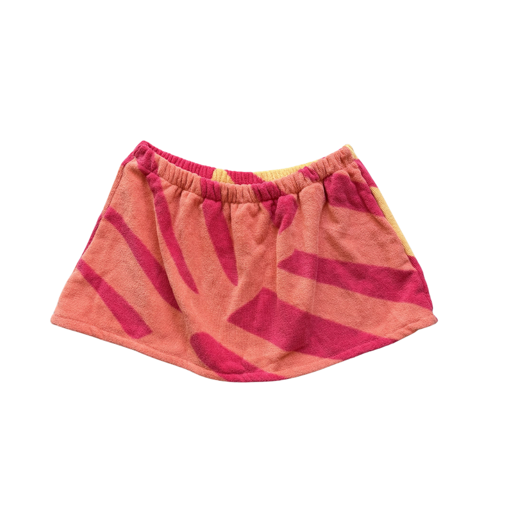 Sunny Upcycled Towel Mini Skirt - S/M