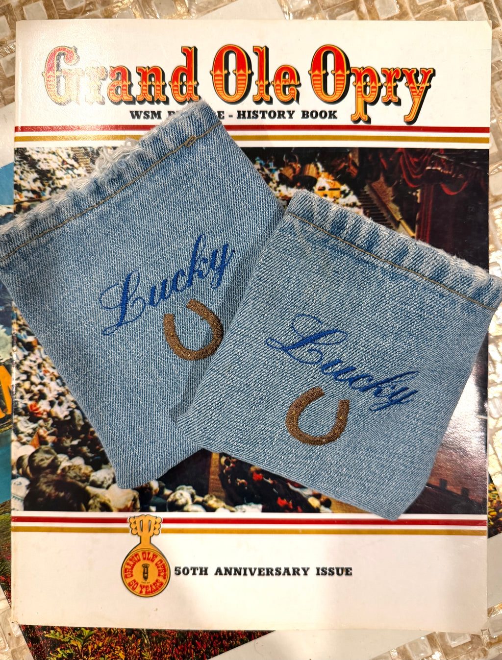 Lucky Reworked Denim Coin Pouch