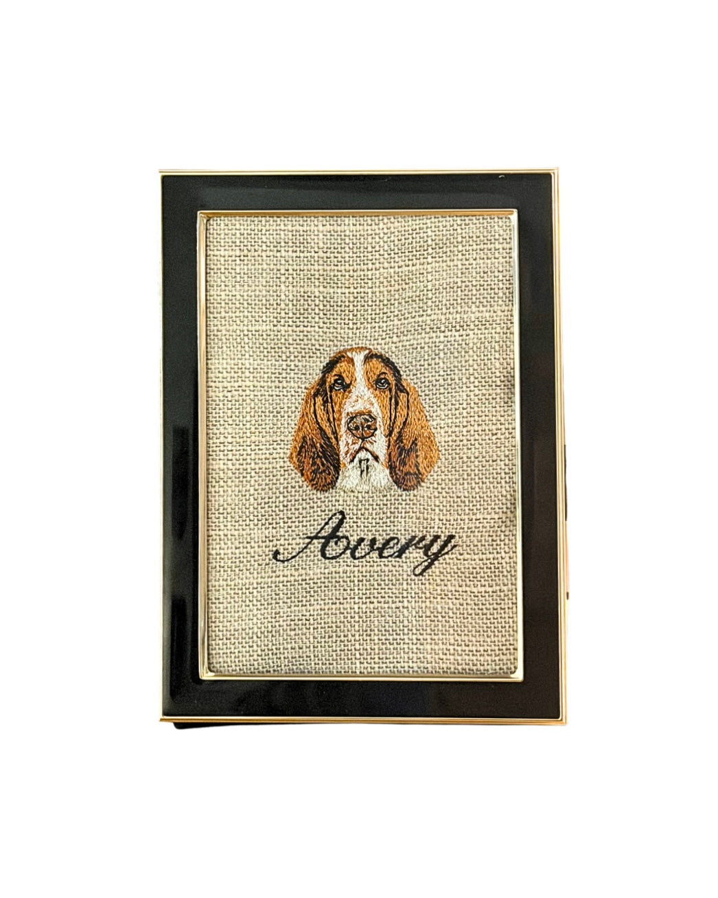 Framed Embroidered Pet Portrait