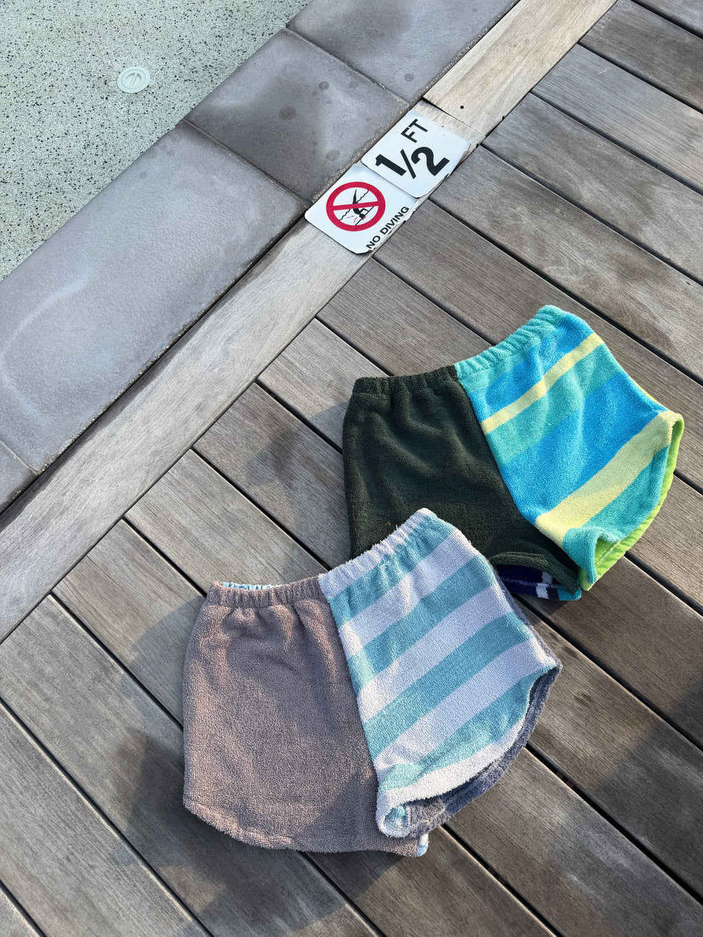 Rory Upcycled Towel Mini Shorts - S/M