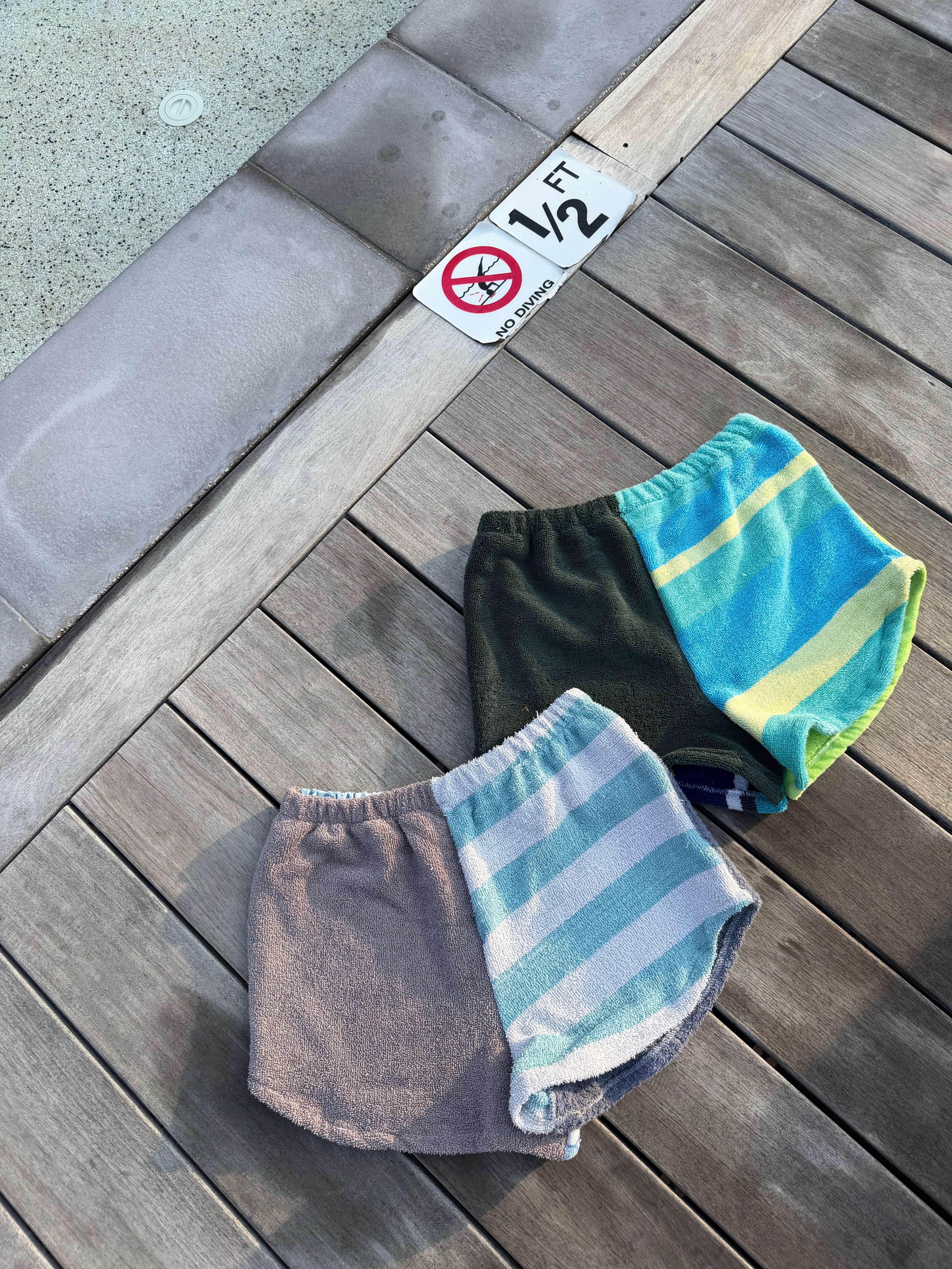 Frankie Upcycled Towel Mini Shorts - S/M