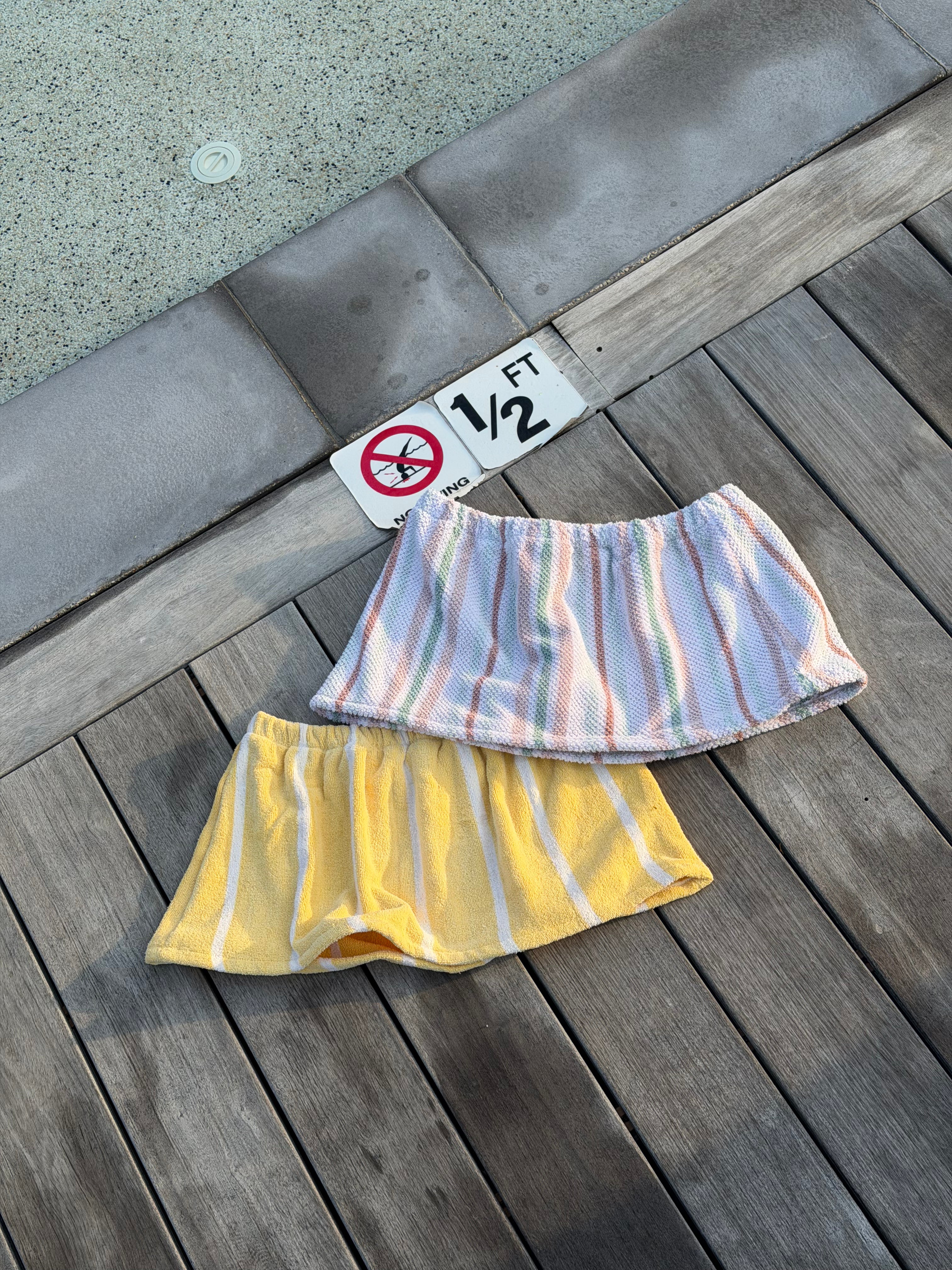 Stella Upcycled Towel Mini Skirt - L/XL