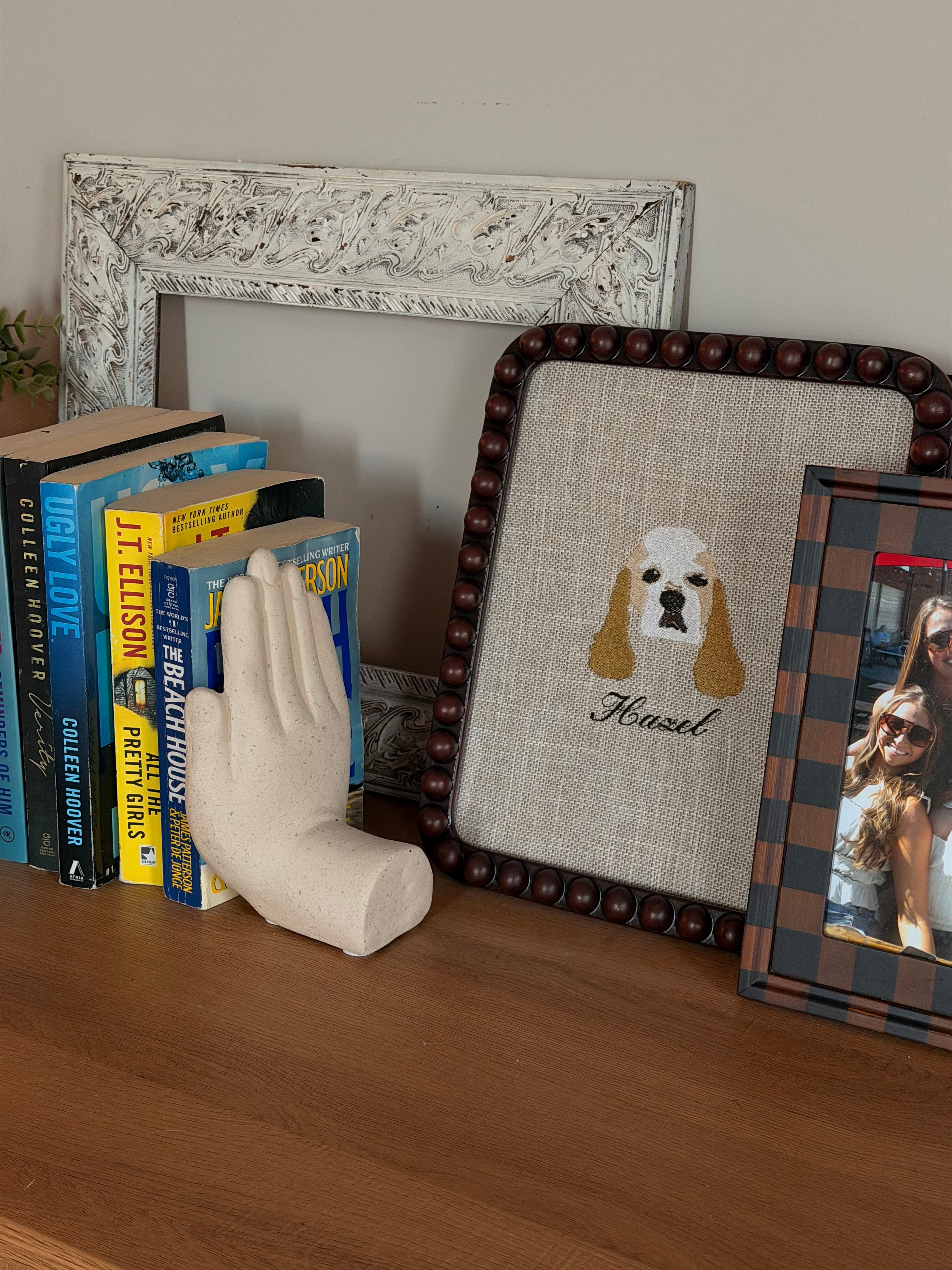 Framed Embroidered Pet Portrait