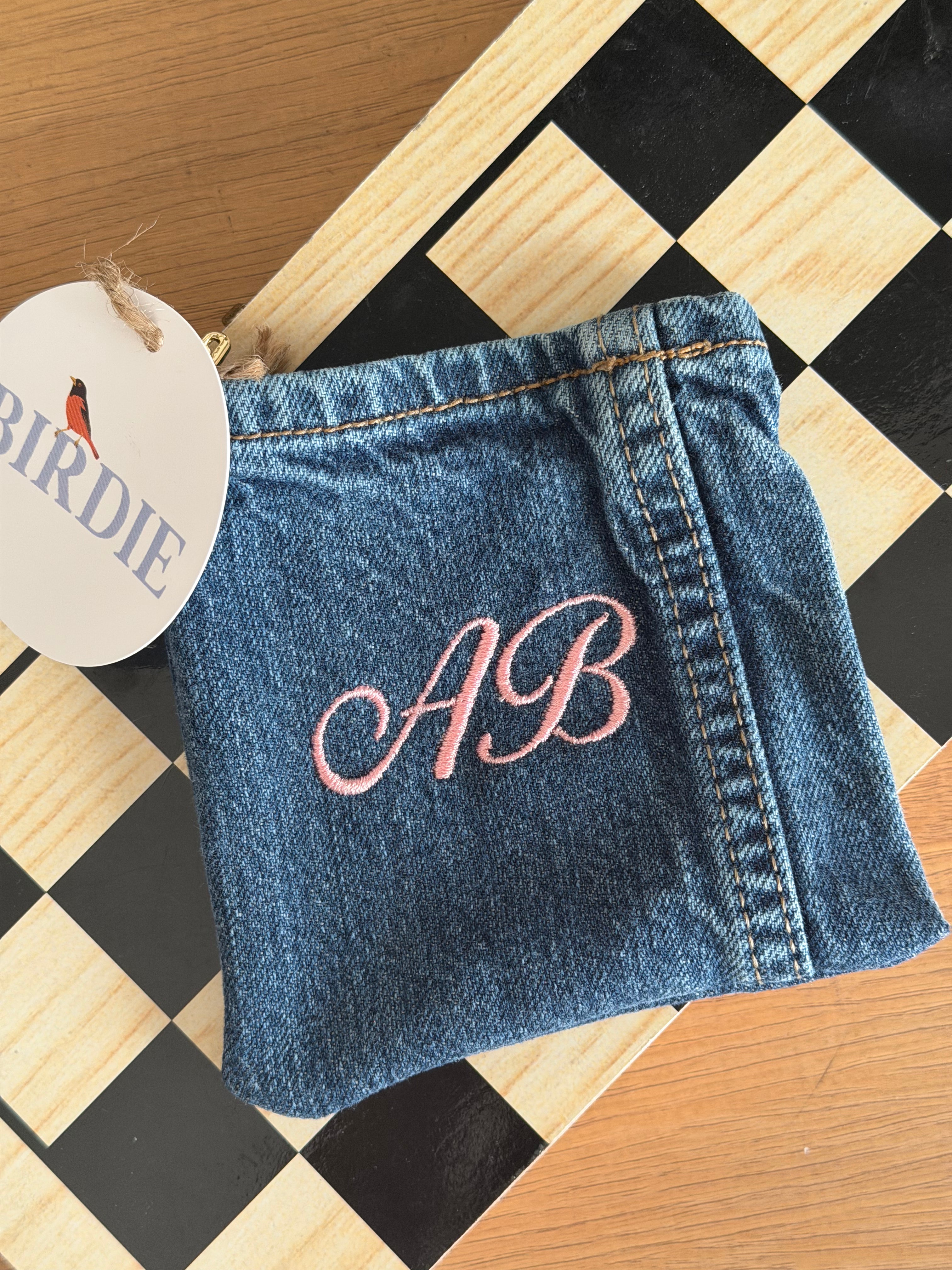 Custom Reworked Denim Coin Pouch