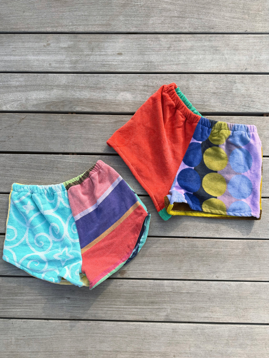 Isla Upcycled Towel Mini Shorts - S/M