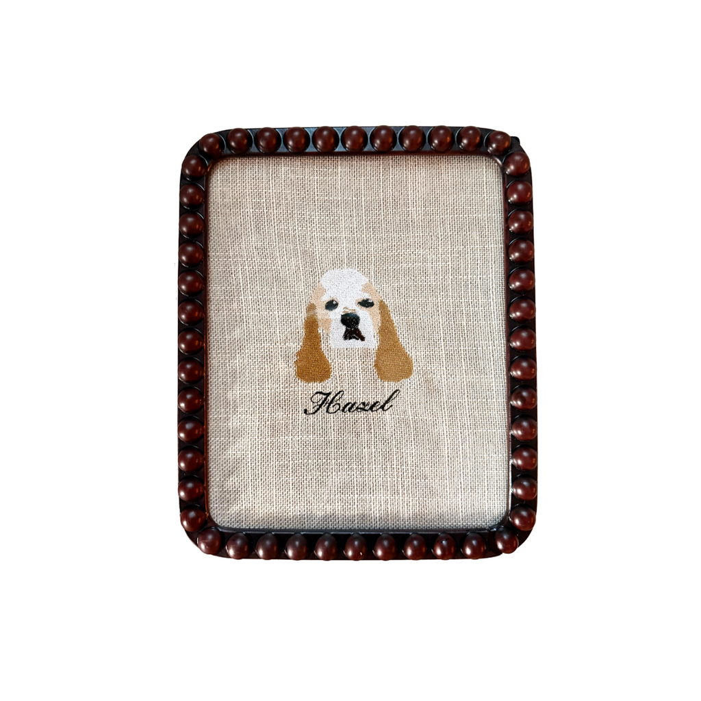 Framed Embroidered Pet Portrait