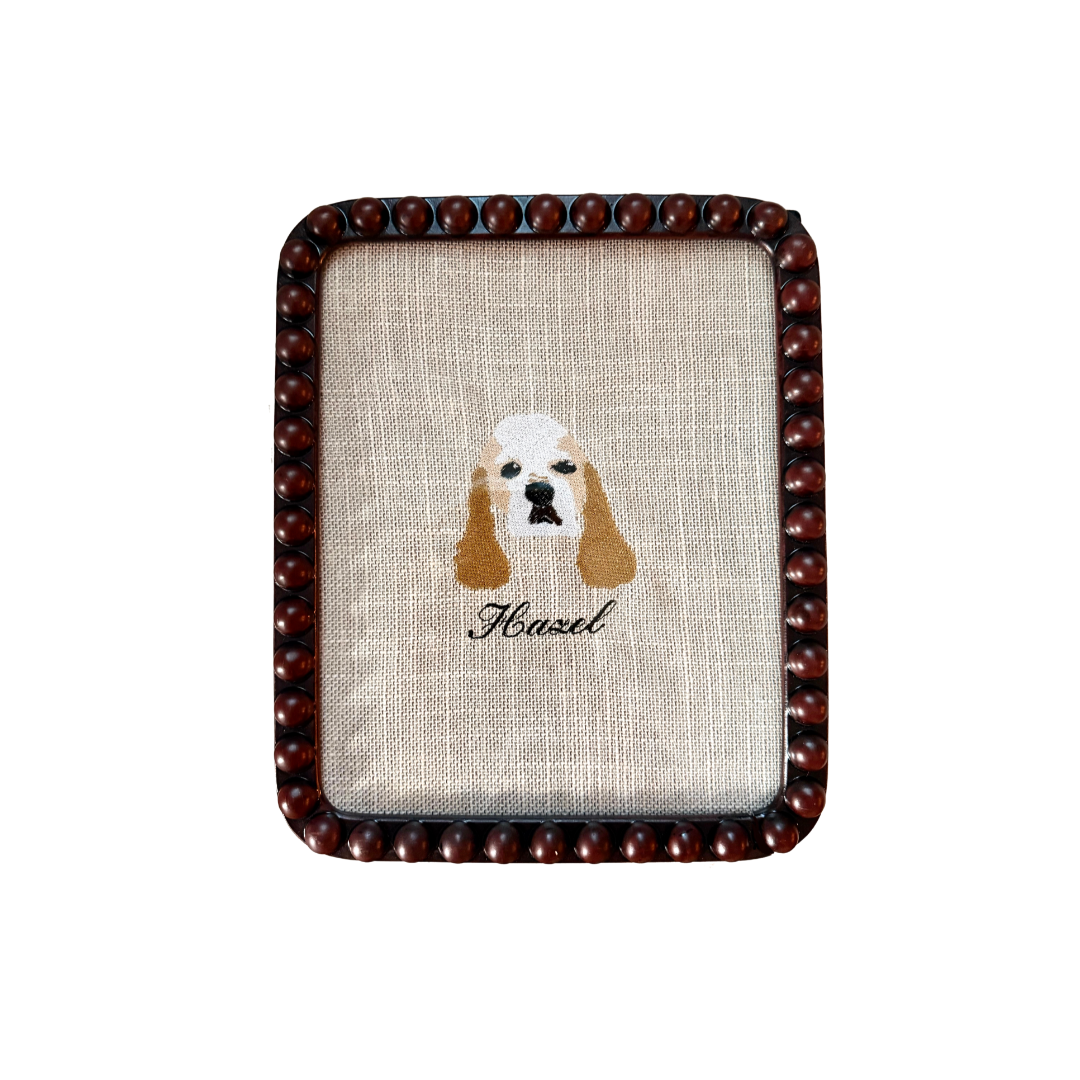 Framed Embroidered Pet Portrait