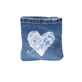 Custom Reworked Denim and Lace Coin Pouch